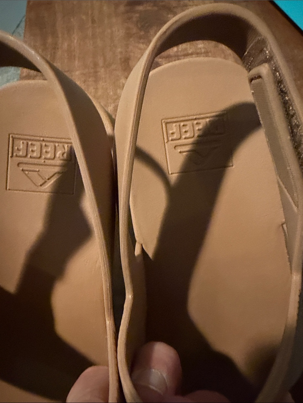 Reef Water Vista Higher Women’s Tan/Navy Platform Slingback Sandals - Picture 5 of 7